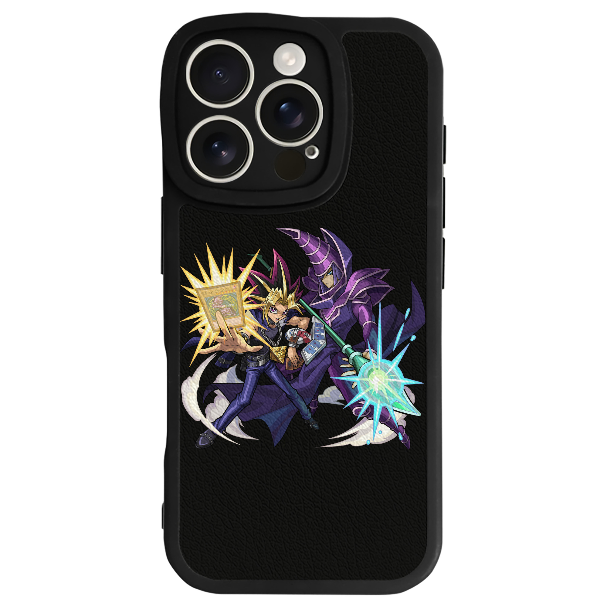 （画像用） 遊☆戯☆王 Yu-Gi-Oh! 【iPhone 16シリーズ対応】シリコンスマホケース（レザー調） 材質：シリコン